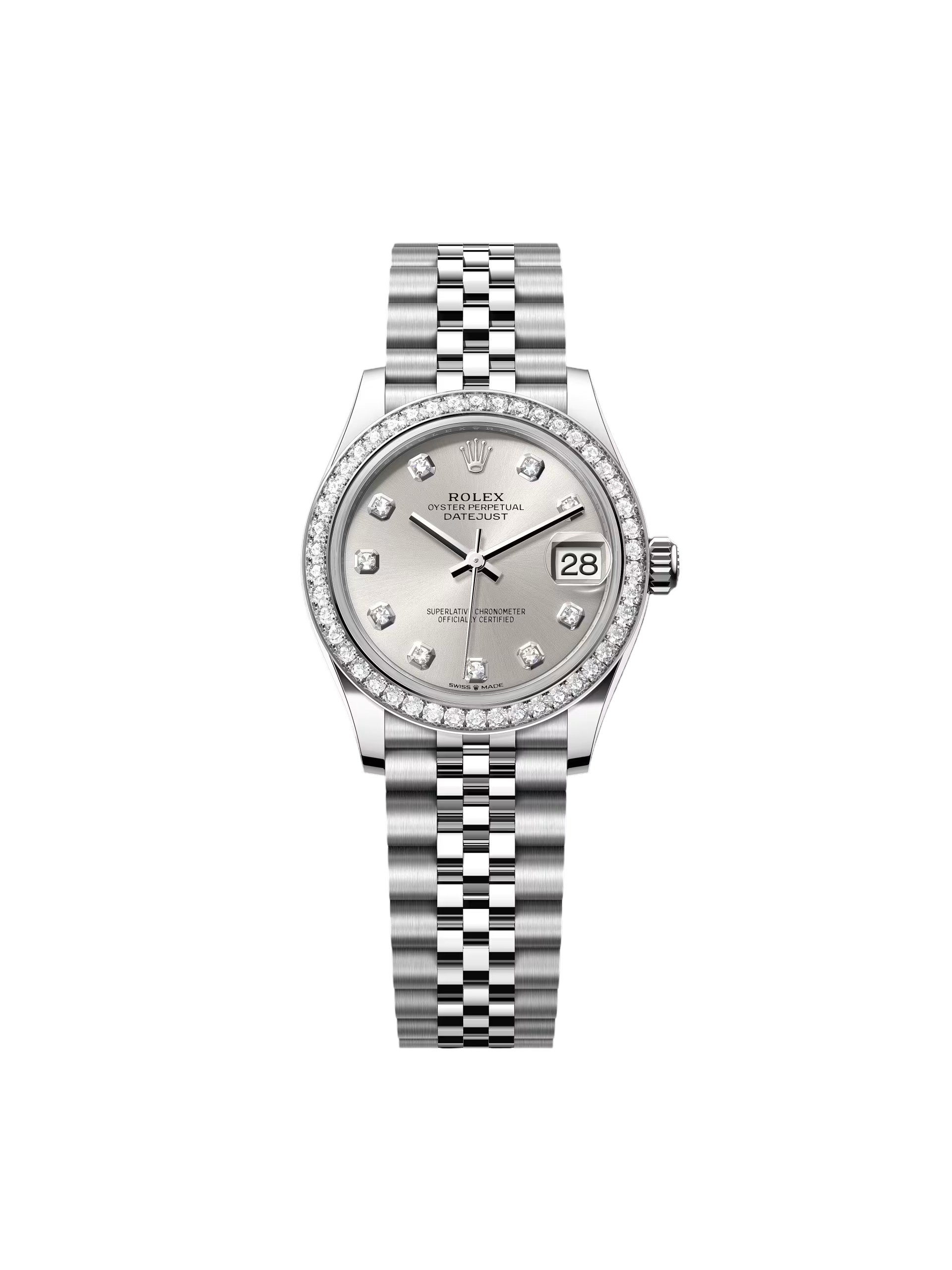 Rolex Datejust m278384RBR-0033/0034 Silver 31mm Dial Oyster Watch