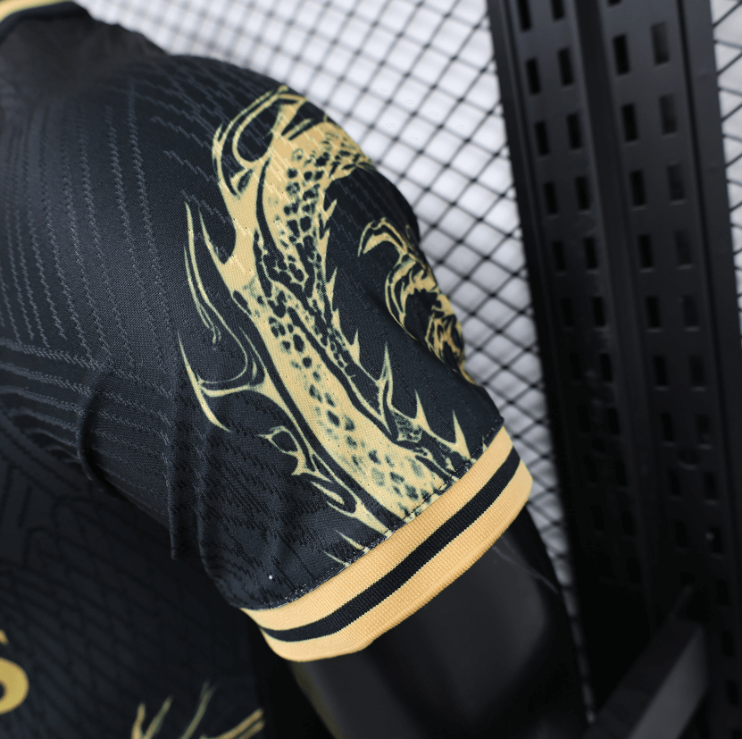 2024/2025 Player Version Real Madrid Chinese Dragon Black Football Shirt 1:1 Thai Quality