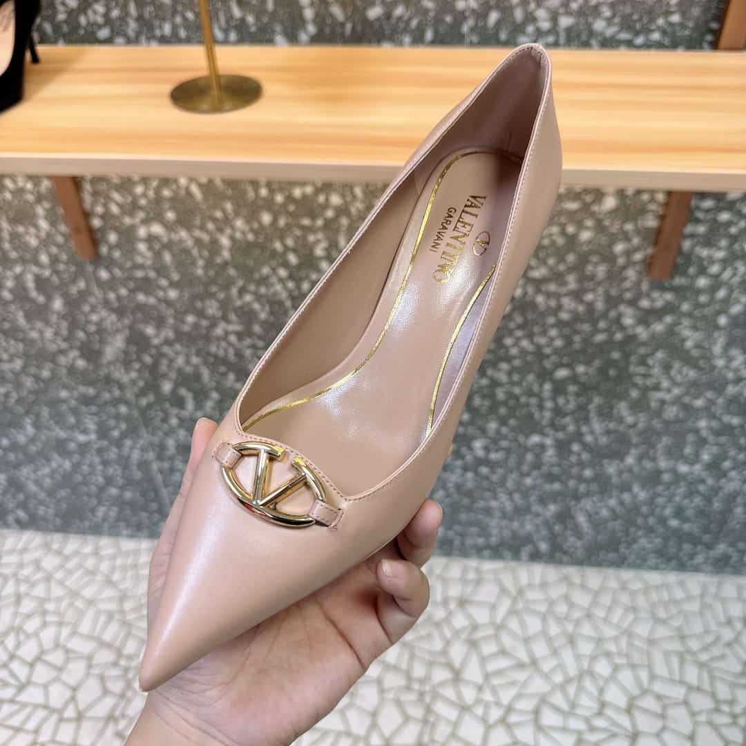 Valentino Garavani VLogo Patent Leather Slingback Pump Pink