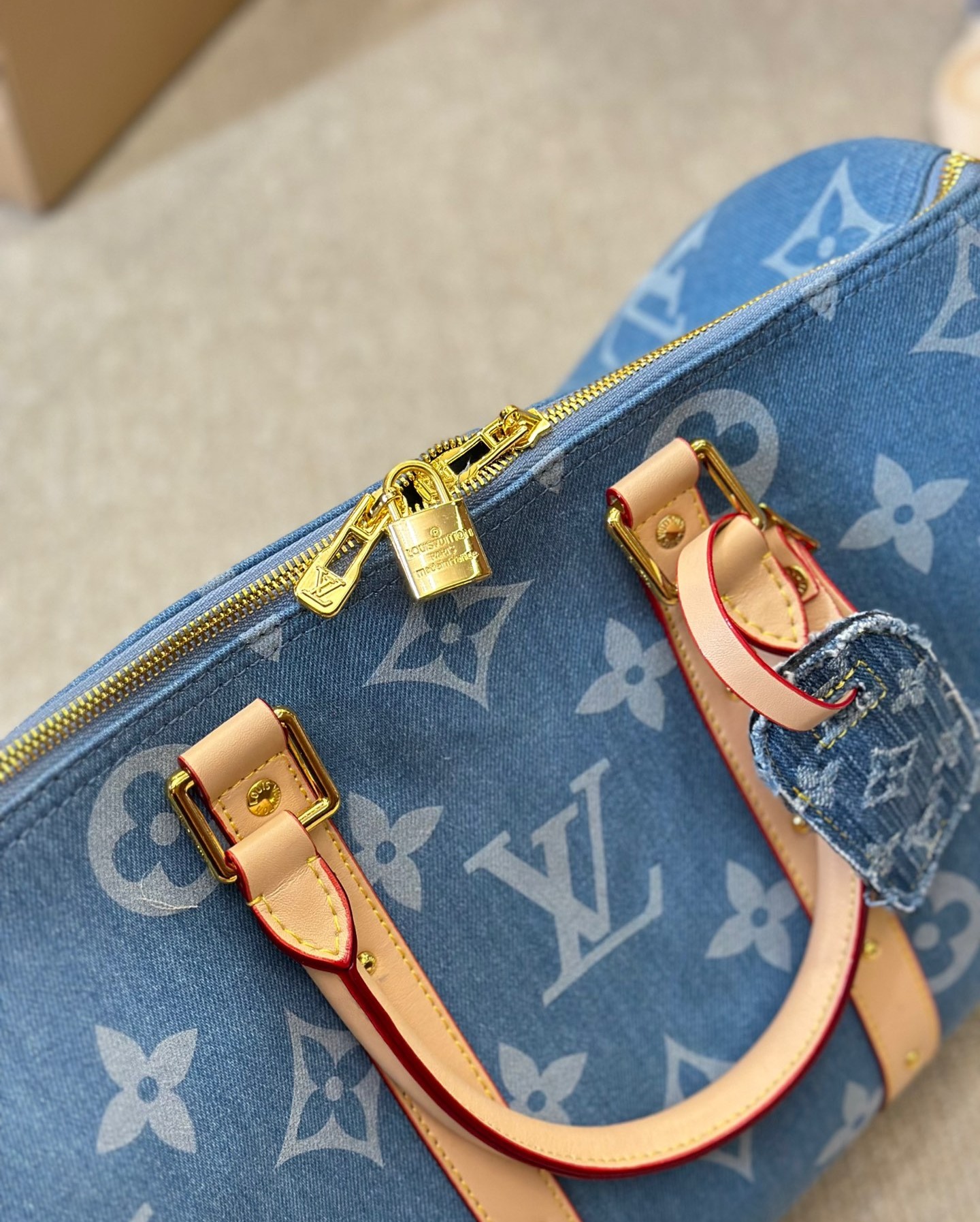 Louis Vuitton Keepall Bandouli Re Denim Blue 40Cm M24315