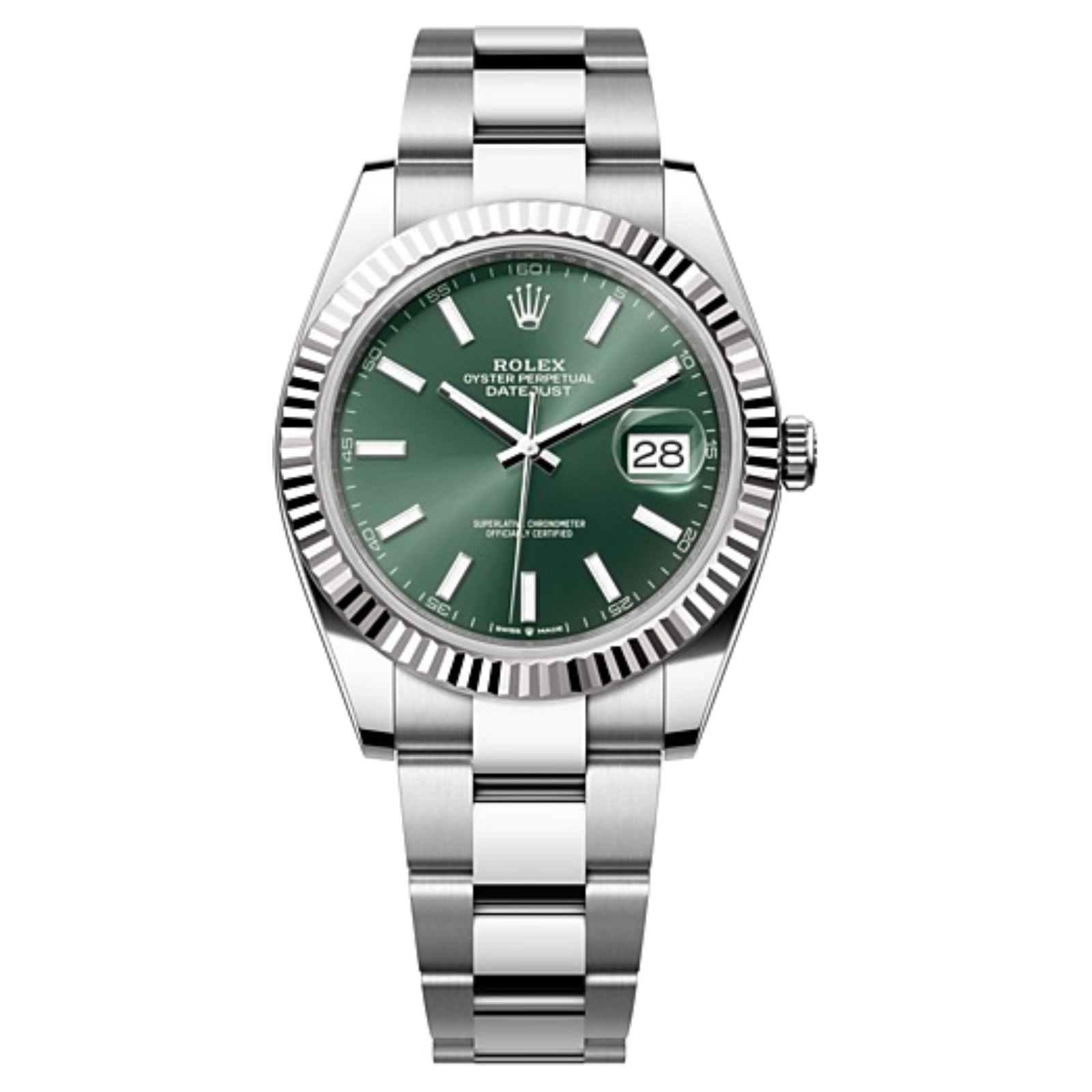 Rolex DATEJUST Oyster, 41 mm, Oystersteel and white gold M126334-0027