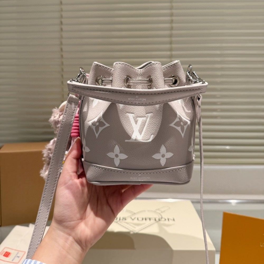 Louis Vuitton Nano Noé Brume Gray And White Quartz 16cm M14224