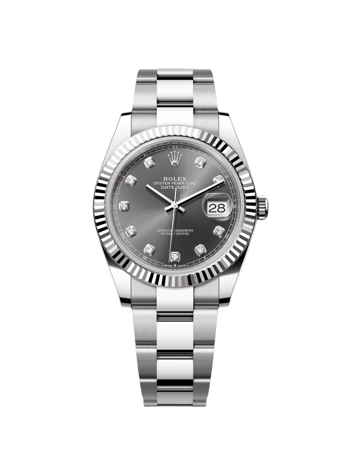 Rolex  Datejust 41mm 126334 Slate Diamond Jubilee Stainless Steel