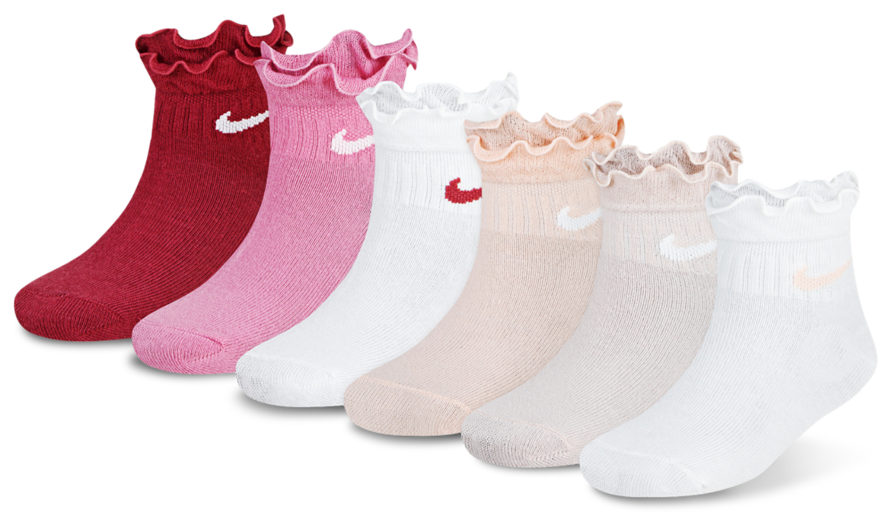 Nike Ruffle Quarter Socks 6 Pack