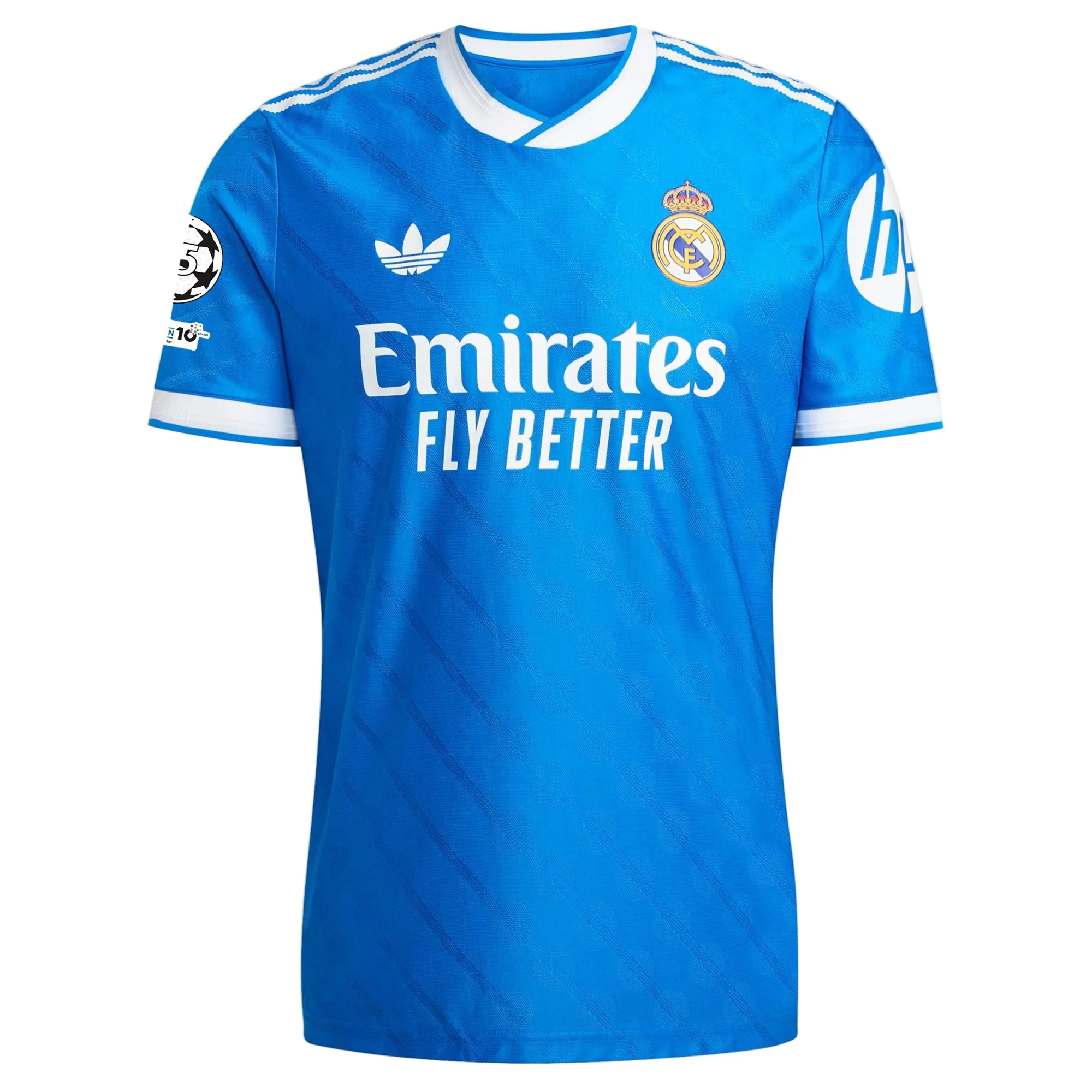 adidas Men's Mbappe  Real Madrid 25/26 Authentic Third Jersey w/ Champions League Patches (Blue)