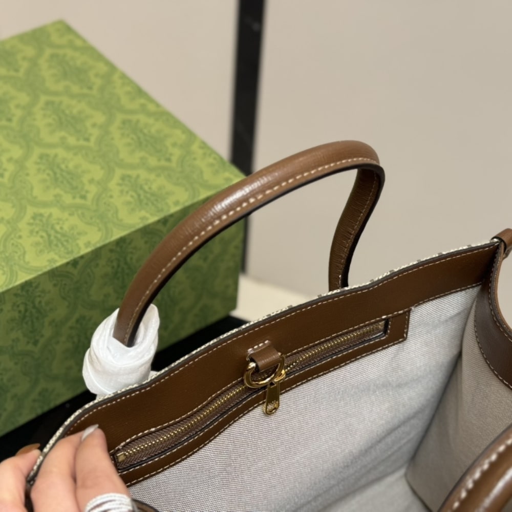 Gucci GG Small Tote Bag Beige Ebony 31Cm ‎‎659983 92TCG 8563