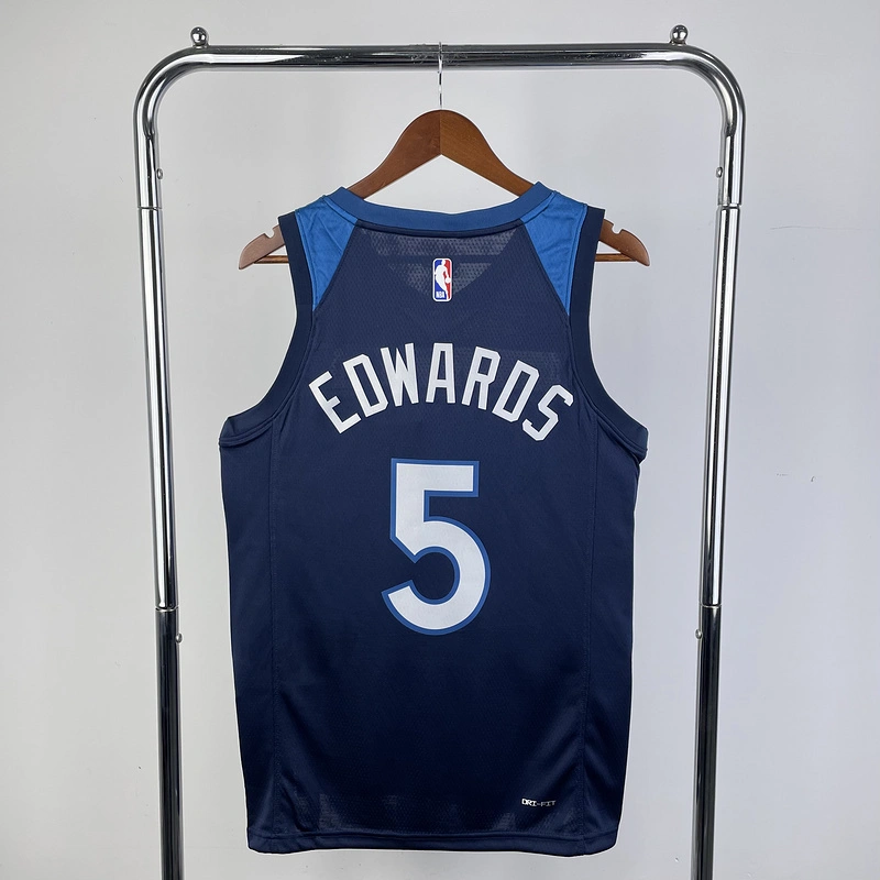 2023 NBA Minnesota Timberwolves 5 Edwards Basketball Jersey
