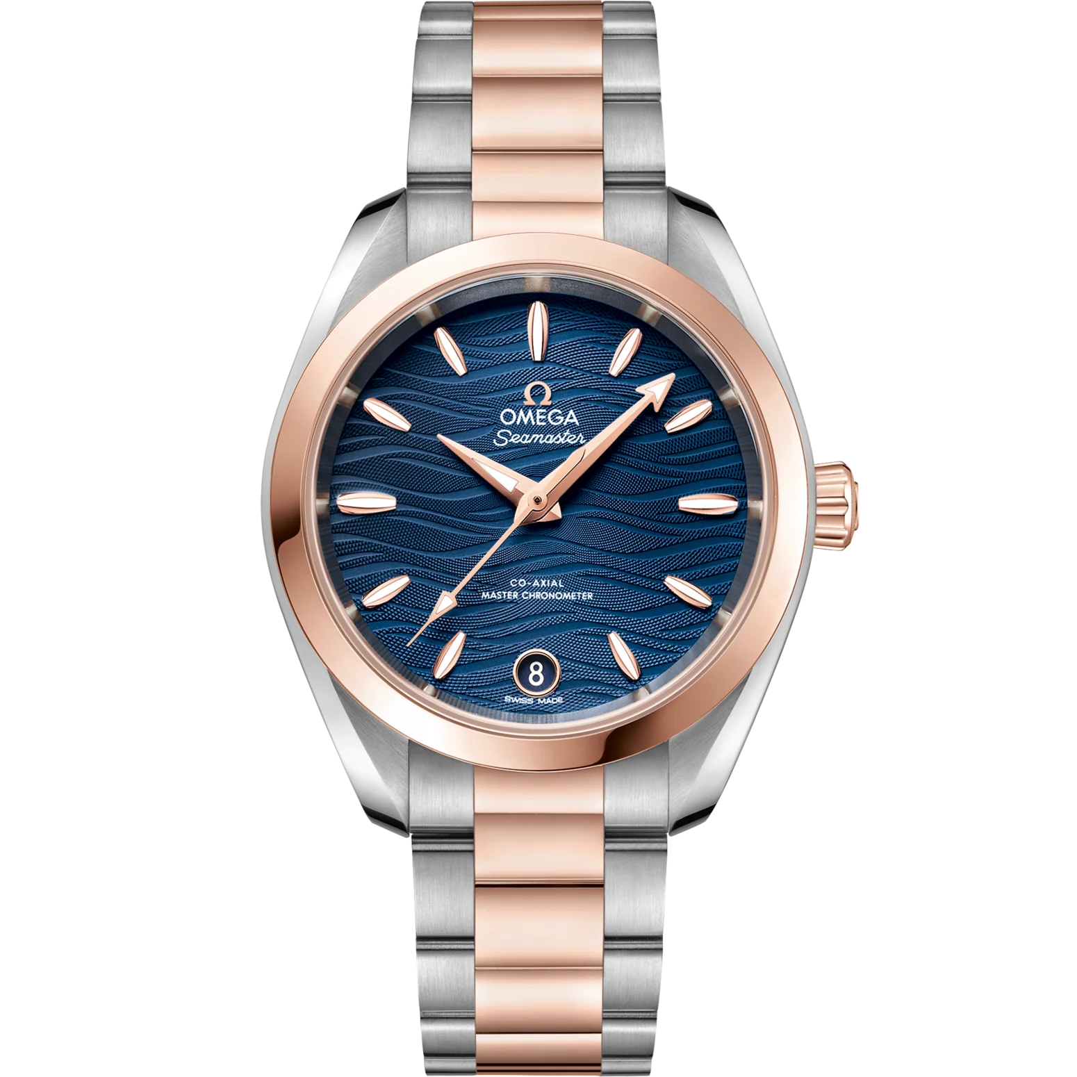 Omega Seamaster Aqua Terra 150M 34 mm Blue Dial Stainless Steel and Sedna™ 18k Rose Gold Bracelet 220.20.34.20.03.001