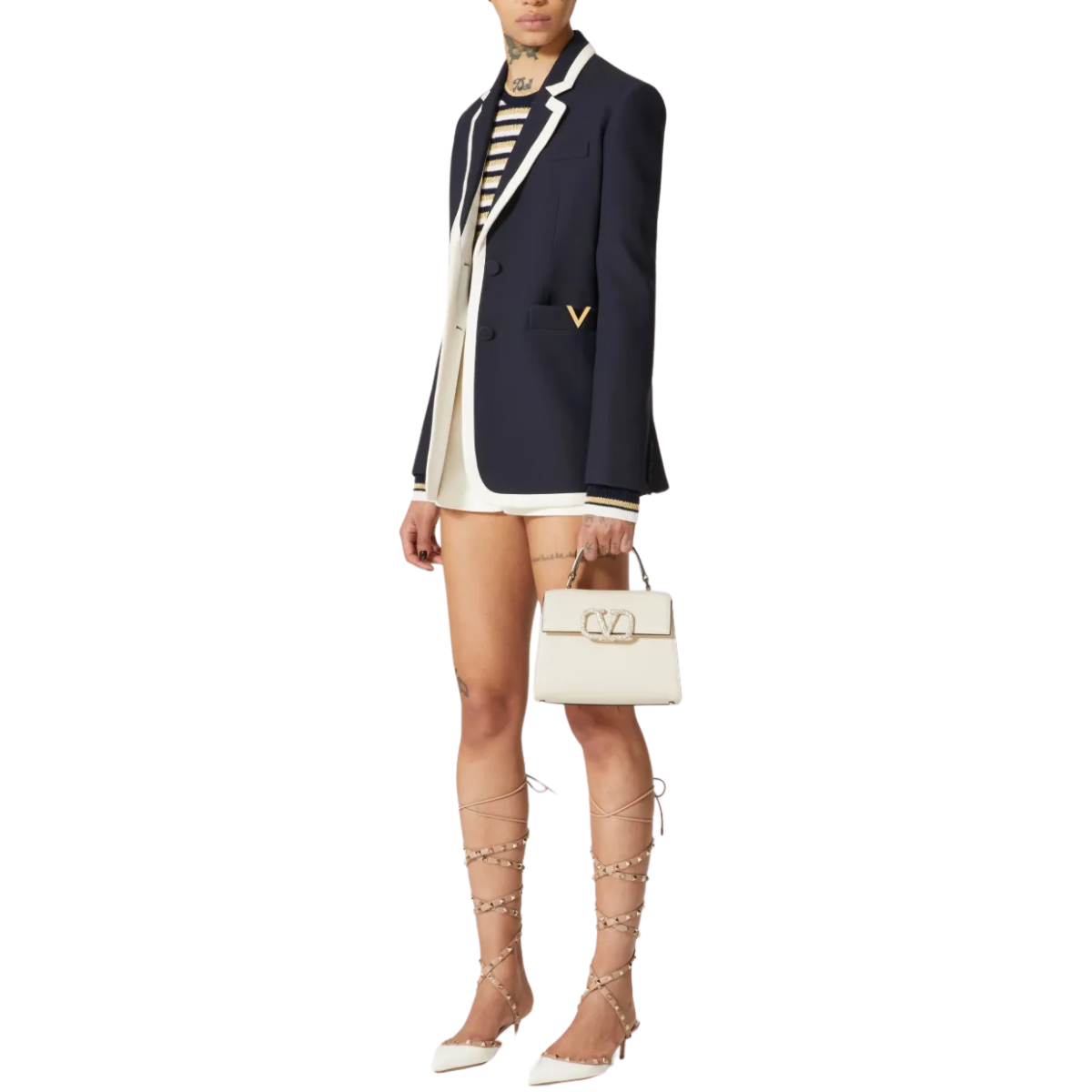 Valentino Garavani VSling Small Embellished leather Tote Bag 18Cm