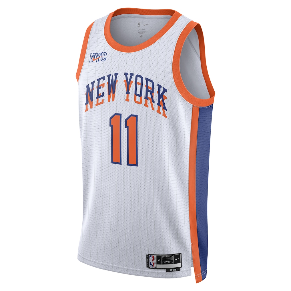 Unisex New York Knicks Jalen Brunson White 2024/25 Swingman Jersey - City Edition