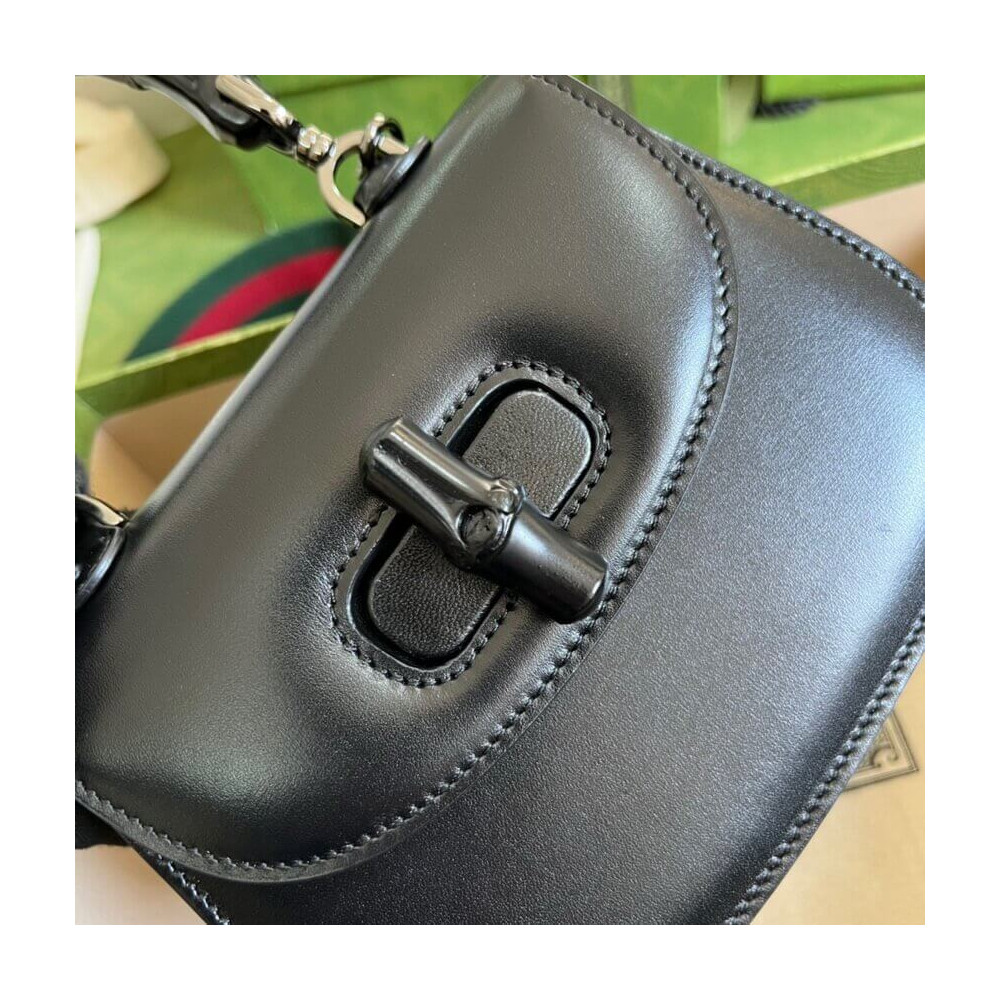 Gucci Mini Top Handle Bag with Bamboo Black
