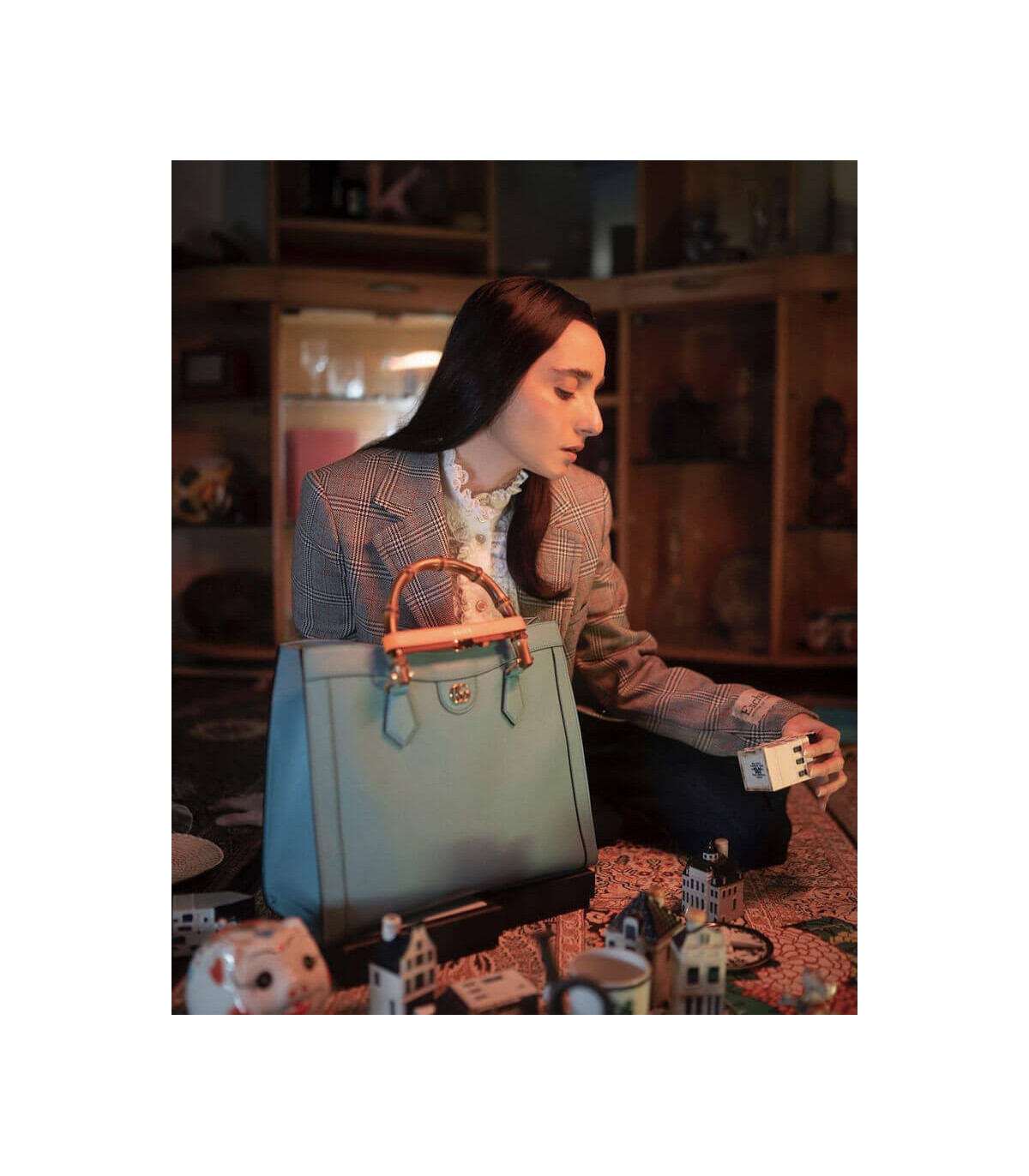 Gucci Diana Small Tote Bag Light Blue