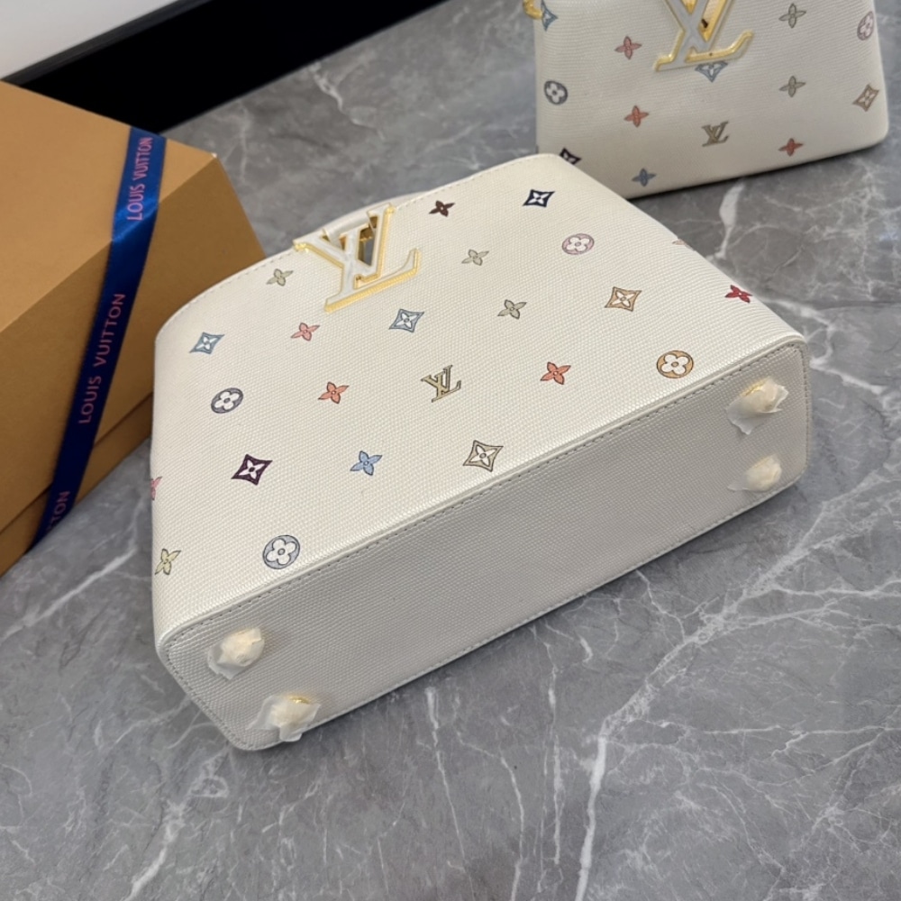 Louis Vuitton X Takashi Murakami Capucines BB Monogram White 27cm