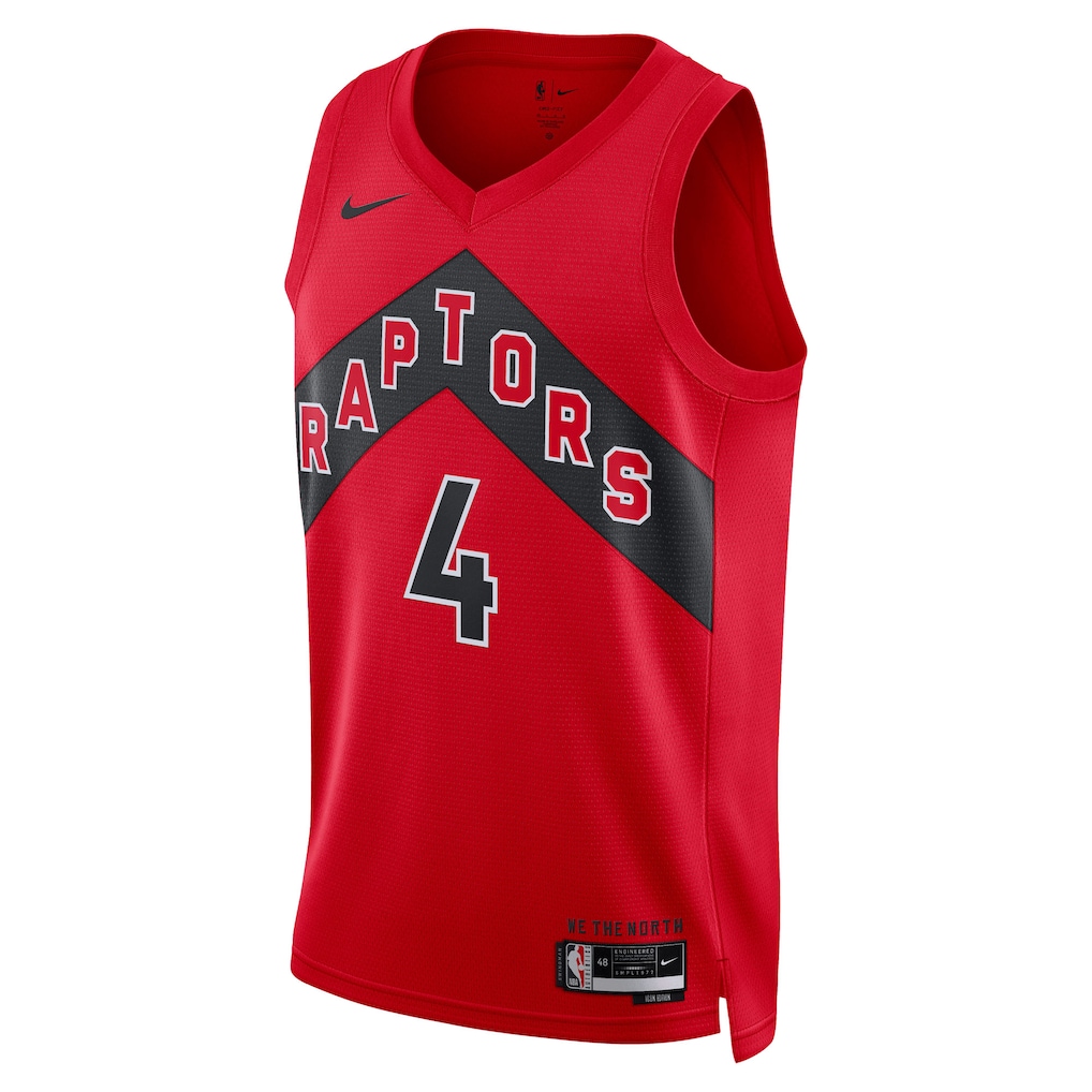 Unisex Toronto Raptors Scottie Barnes Nike Red Swingman Jersey - Icon Edition