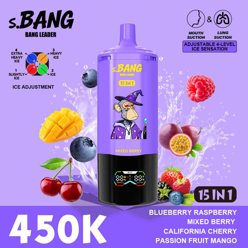 Bang 450K Puffs 15-in-1 Prefilled Vape | 15 Flavors,  Rechargeable