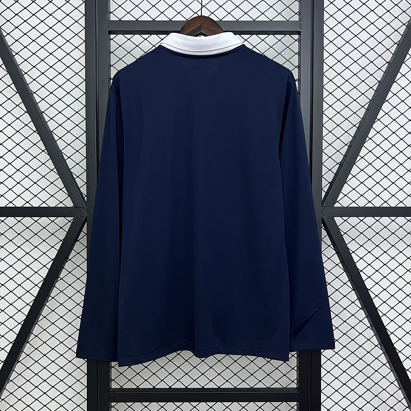 Retro 2014 France Home Long sleeve Football jersey Retro