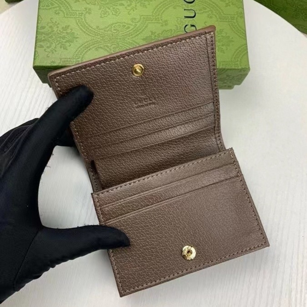 Gucci Ophidia Card Case Wallet Gg Supreme Brown 11Cm 523155 96Iwg 8745