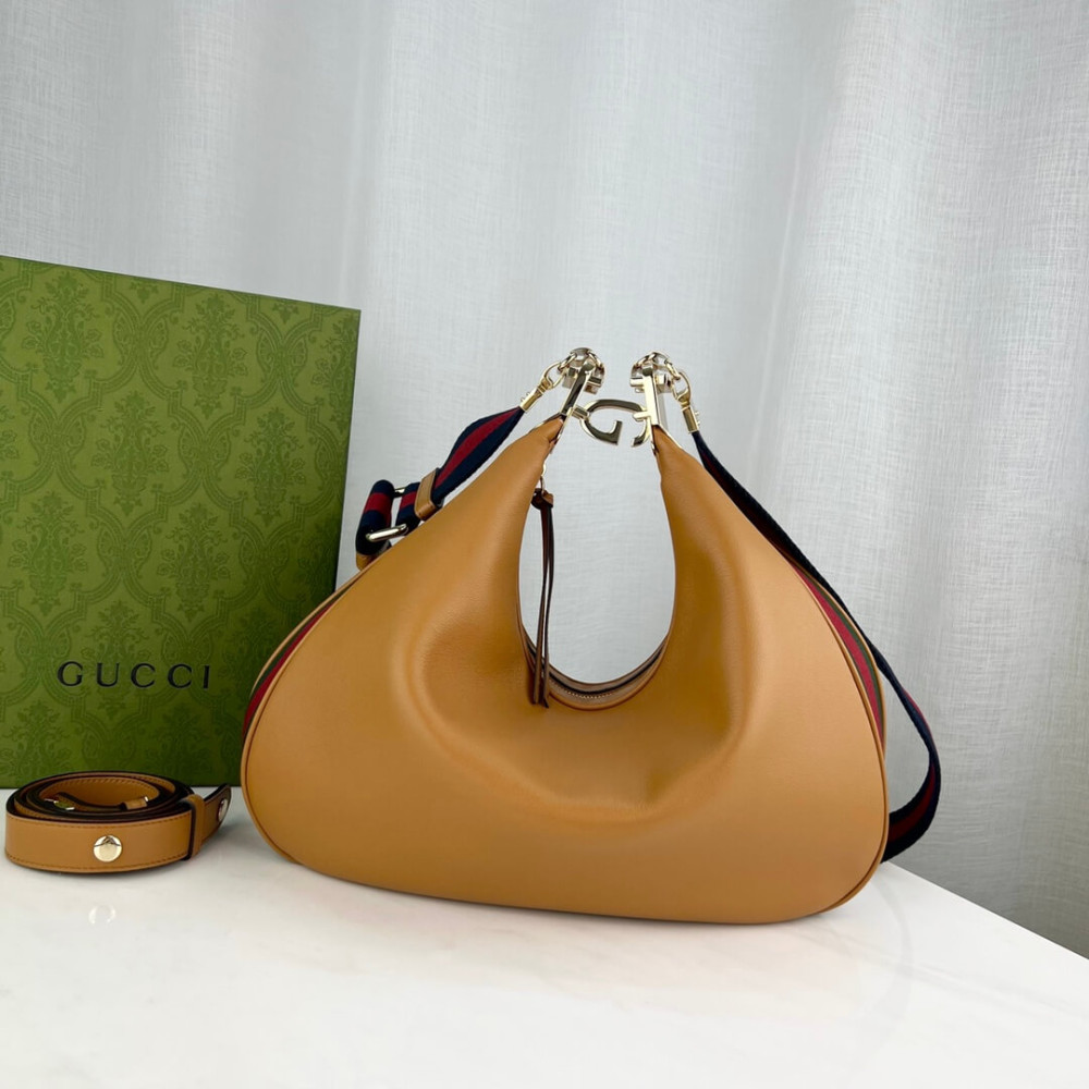 Gucci Brown Leather Attache Medium Shoulder Bag 35cm 702823