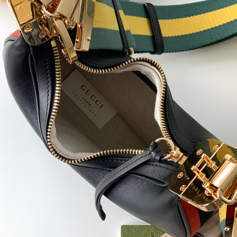 Gucci Black Leather Attache Small Shoulder Bag