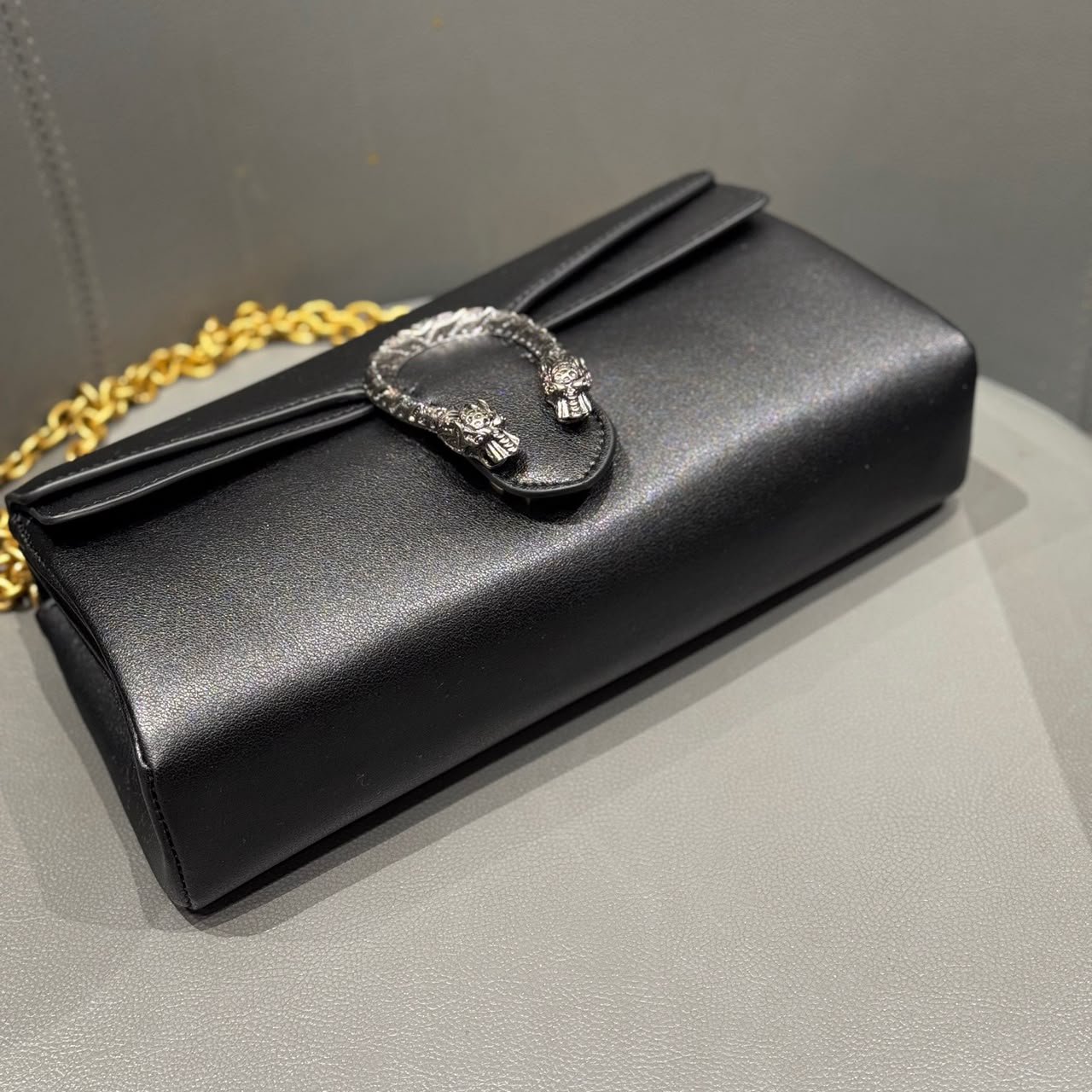 Gucci Dionysus Medium Shoulder Bag 28cm/11in Black Leather 874735