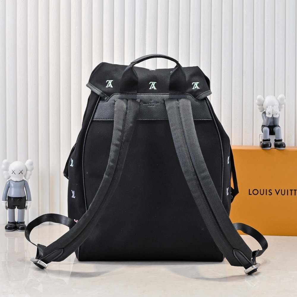 Louis Vuitton Montsouris Backpack Black 40cm M14135