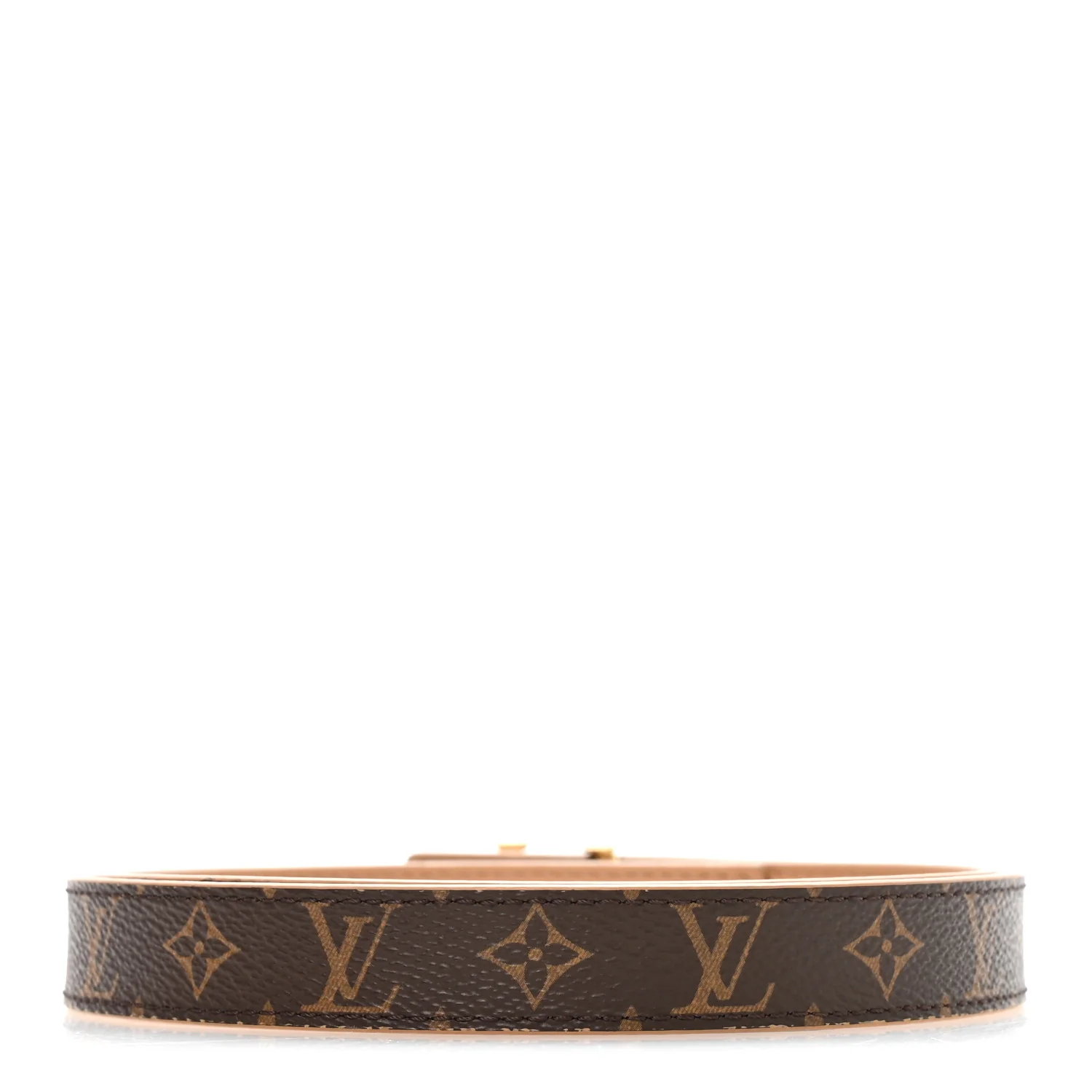 Calfskin Monogram 20mm LV Iconic Reversible Belt 75 30 Arizona Beige