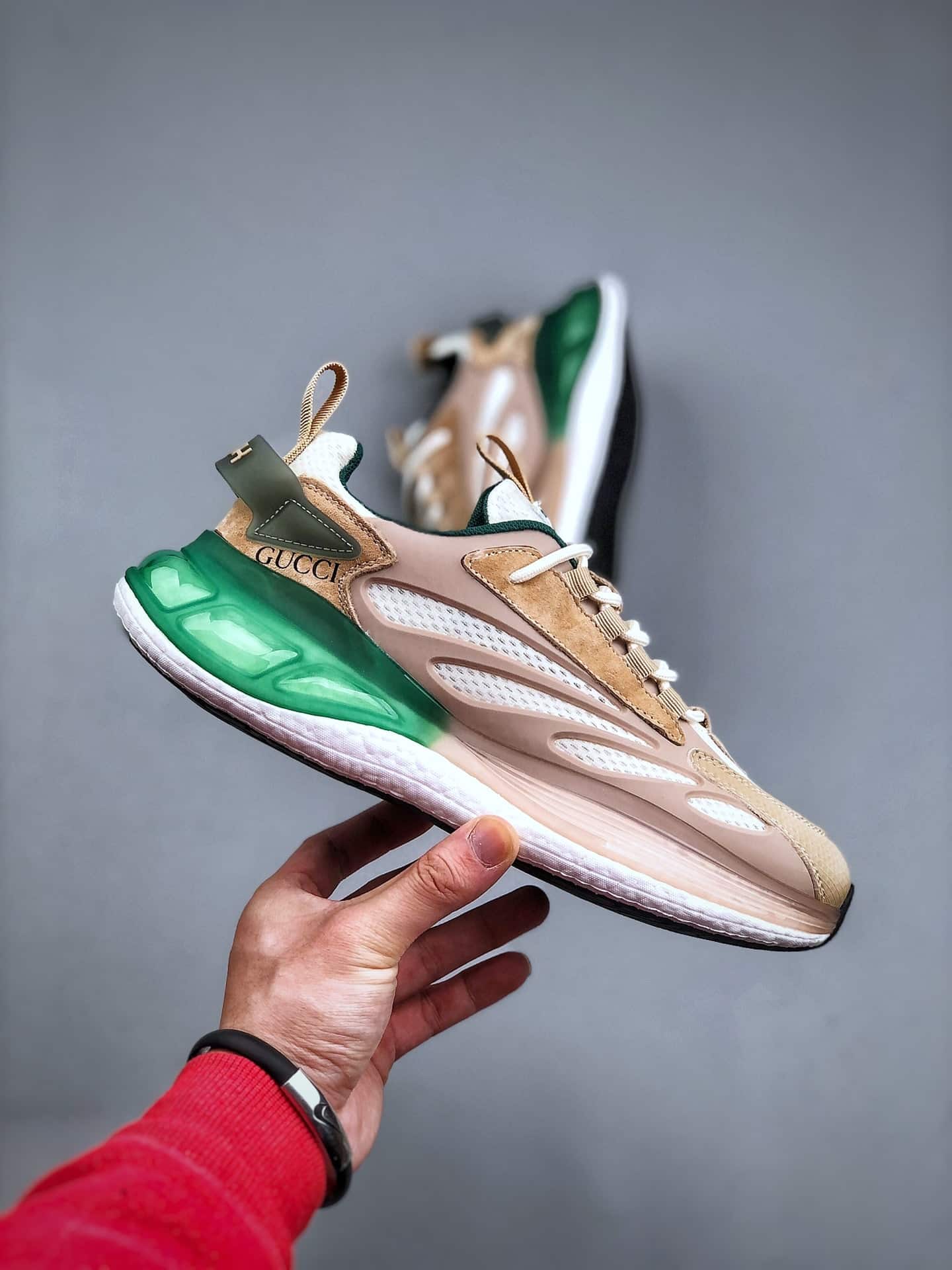 Gucci Design Sneaker Beige Green