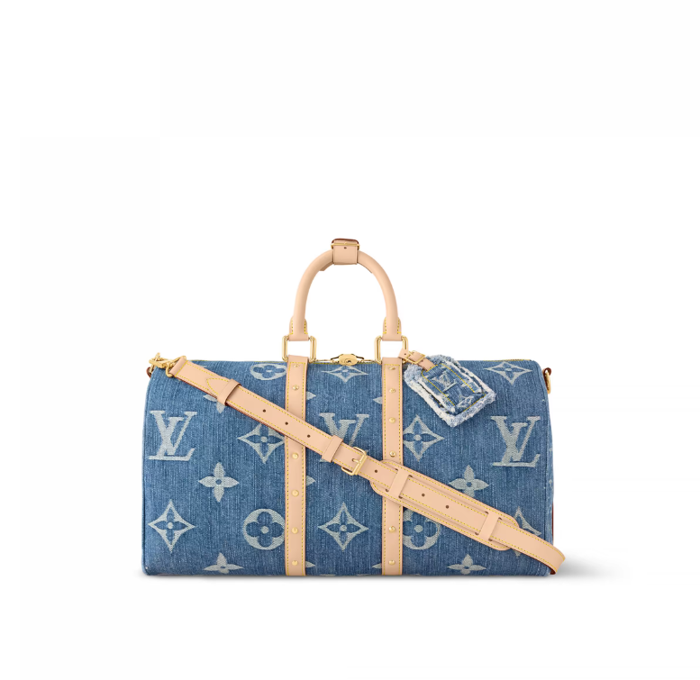 Louis Vuitton M24315 Keepall Bandoulière 45 Denim Blue