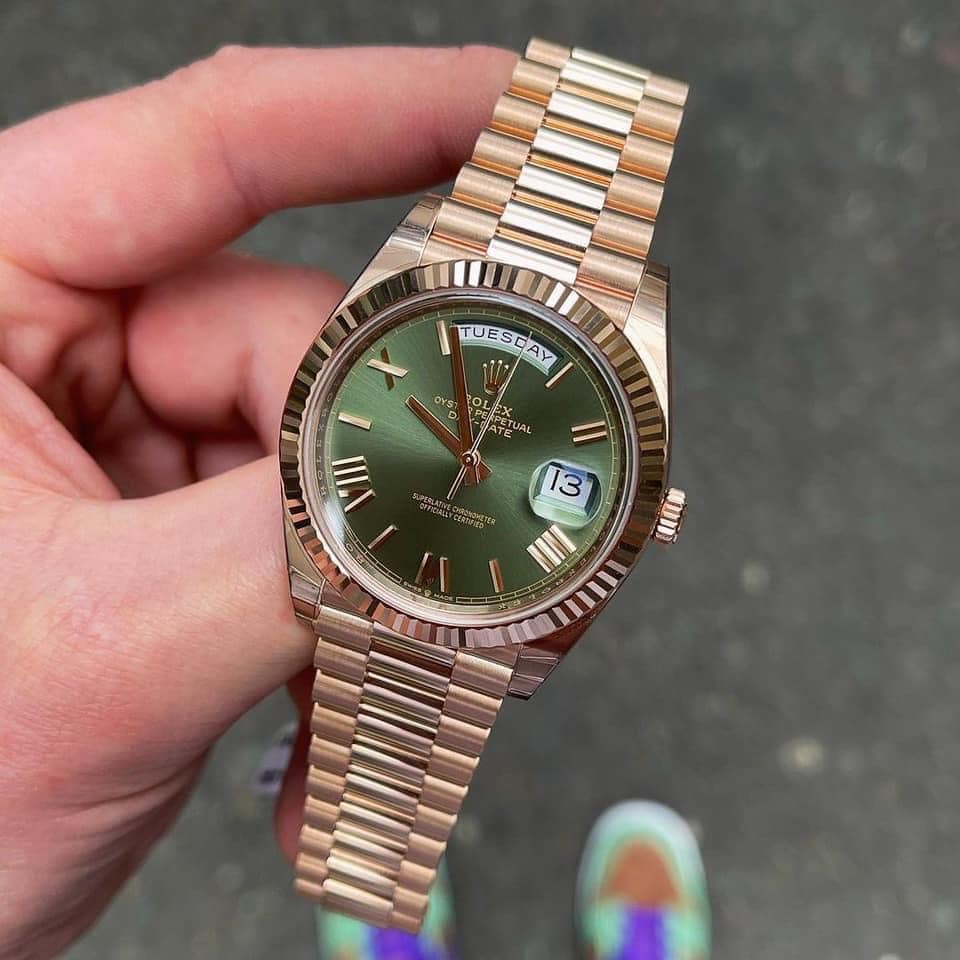 [Superclone] Rolex Day-Date 40mm Olive Green Dial President 228235