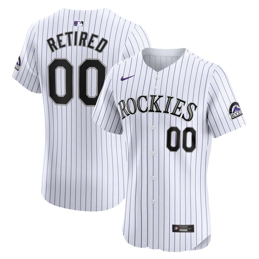 Colorado Rockies Home Elite Pick-A-Player Retired Roster Jersey White