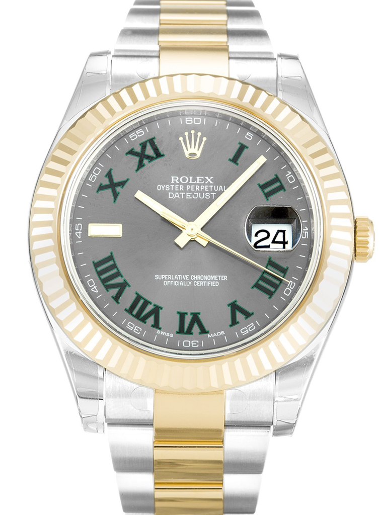 Rolex Datejust II 41mm Grey Dial 116333 “Wimbledon” Oyster