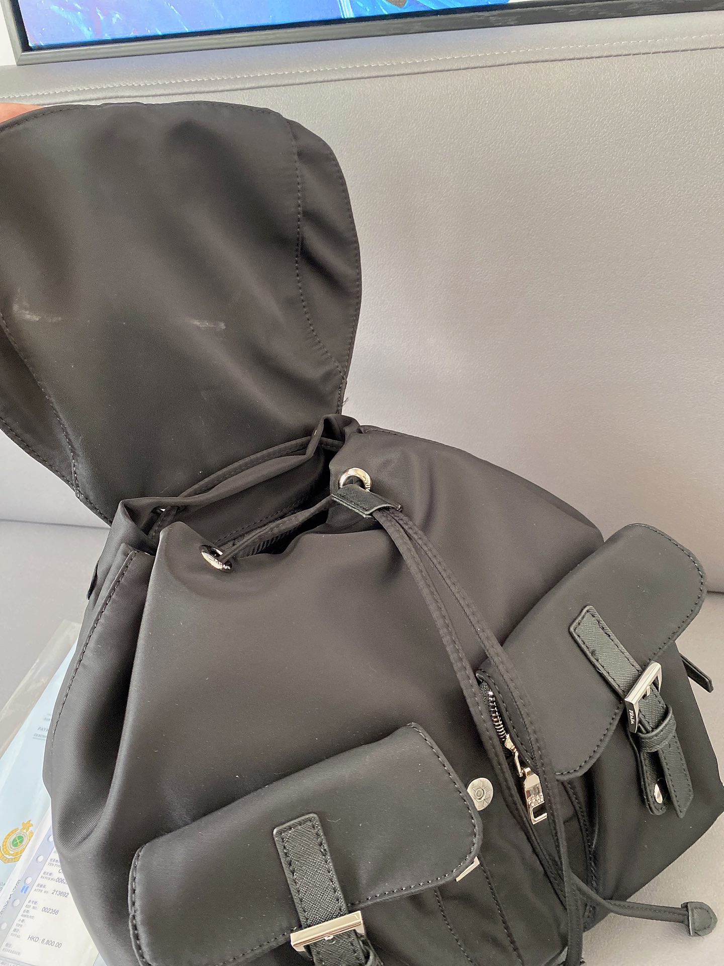 Prada Re-Nylon Medium Backpack Black