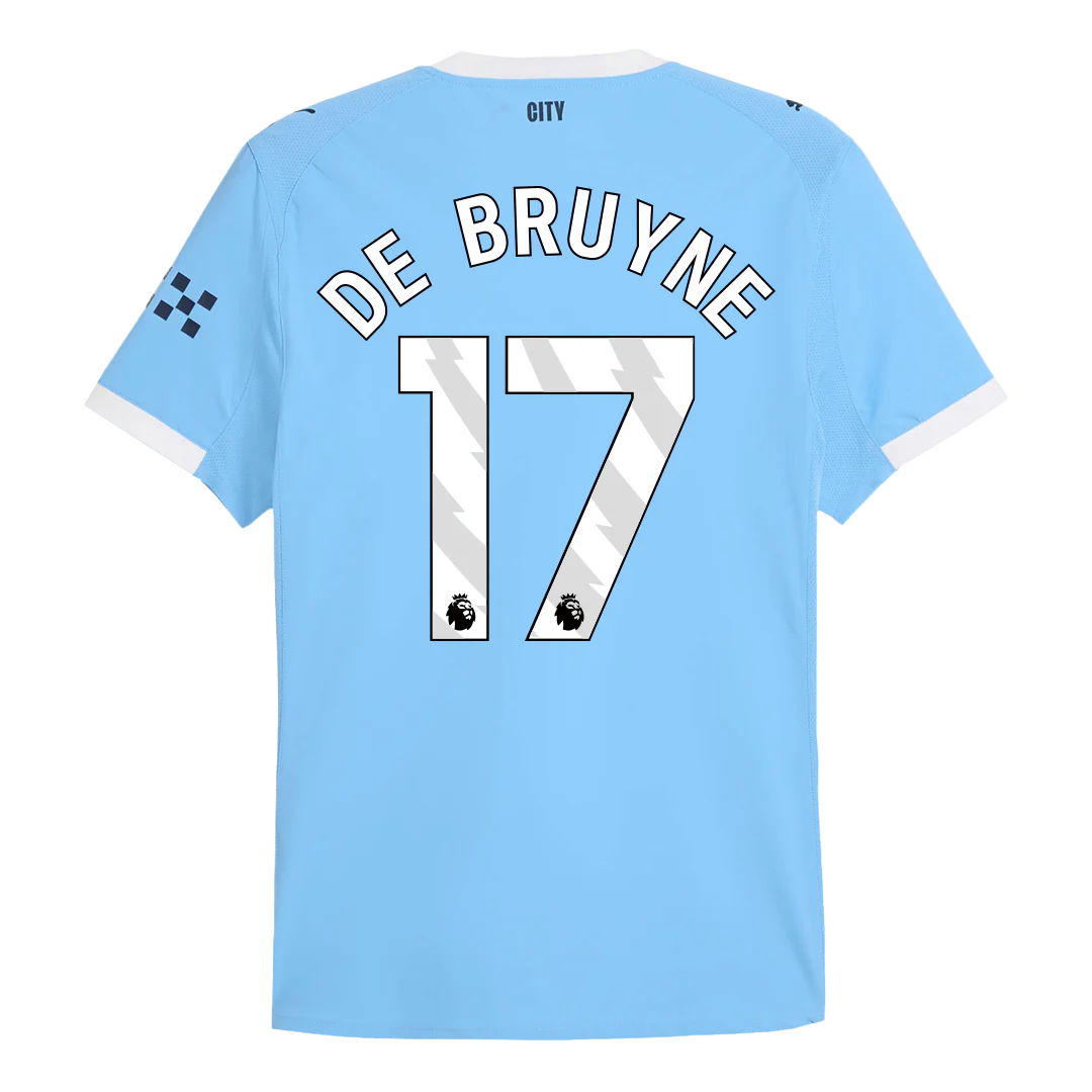 DE BRUYNE #17 Manchester City Home Player Version Soccer Jersey 2025/26 Blue