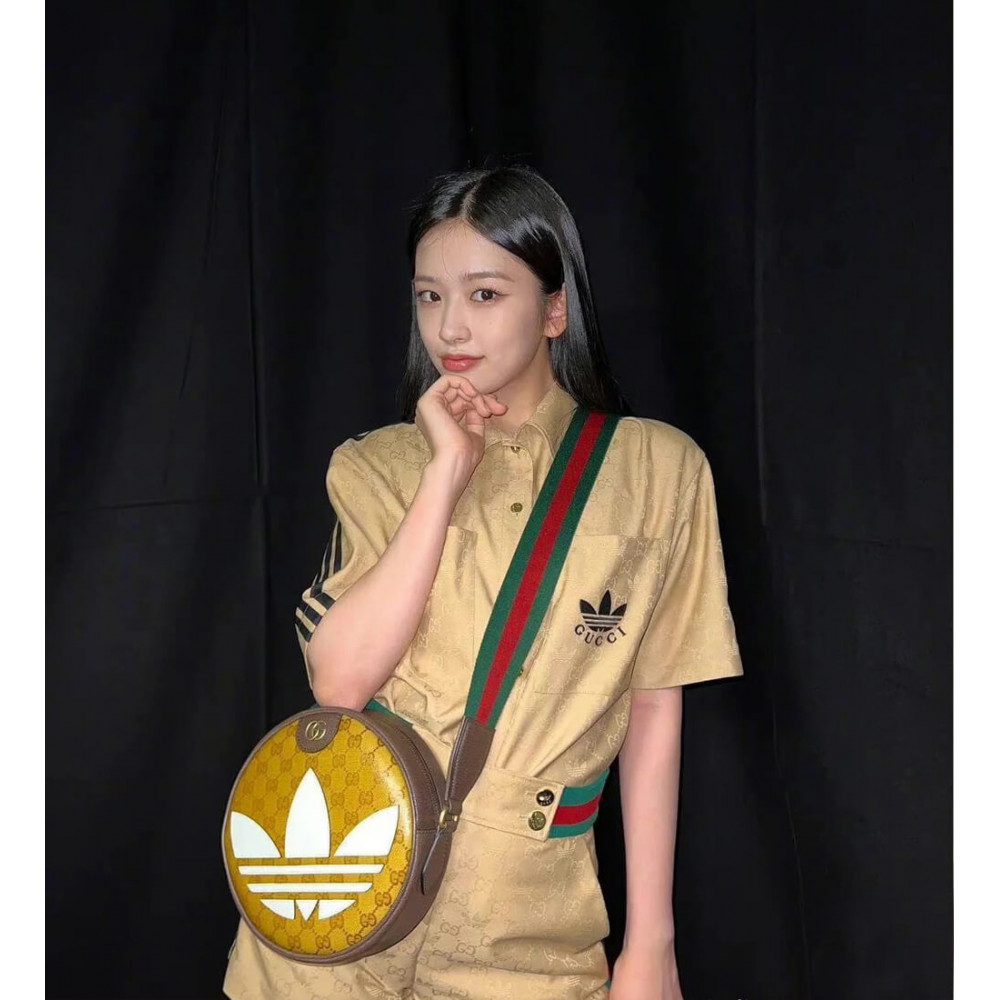 adidas x Gucci Ophidia Small Shoulder Bag in GG Crystal Canvas