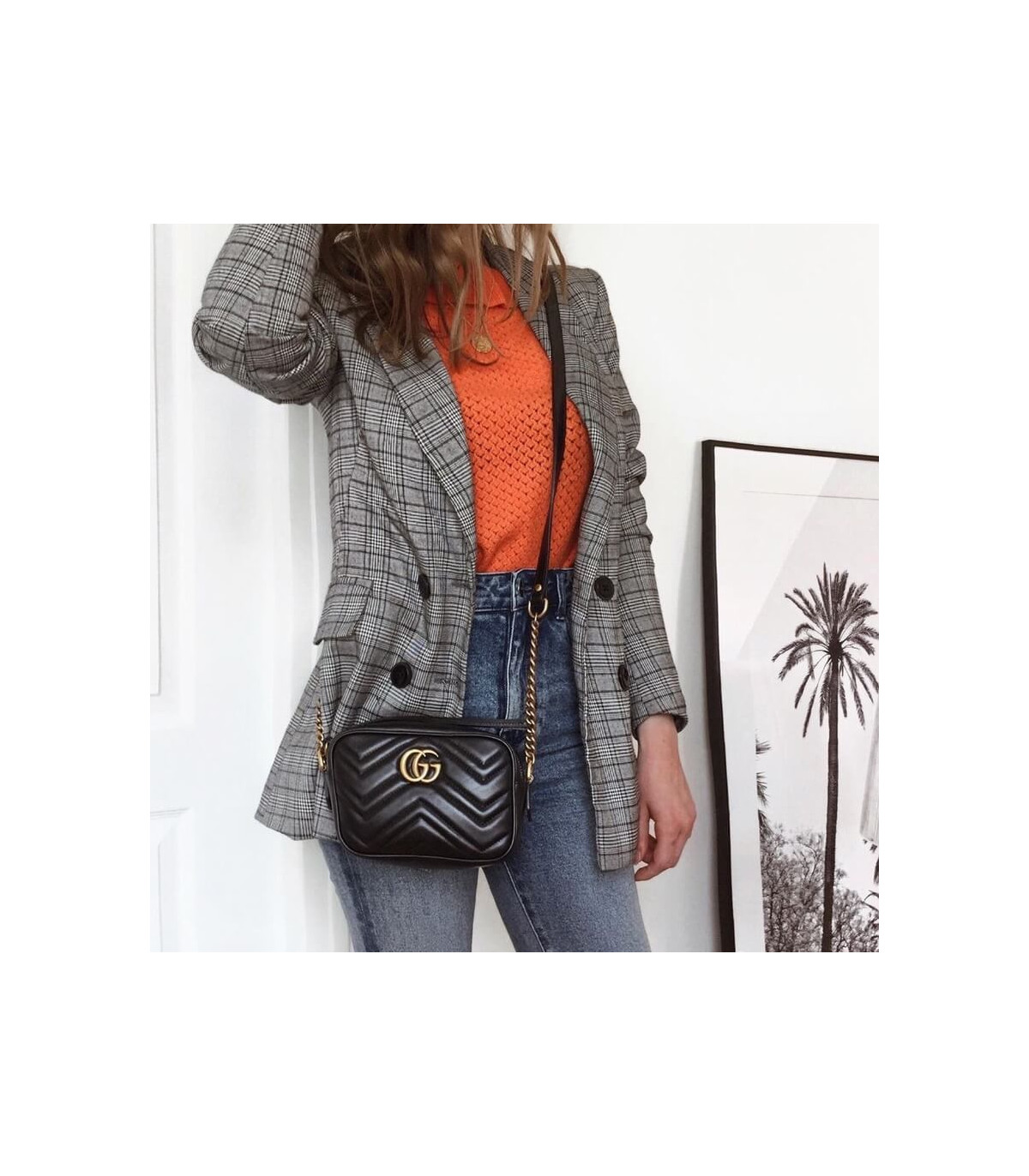 Gucci GG Marmont Matelasse Mini Bag Black