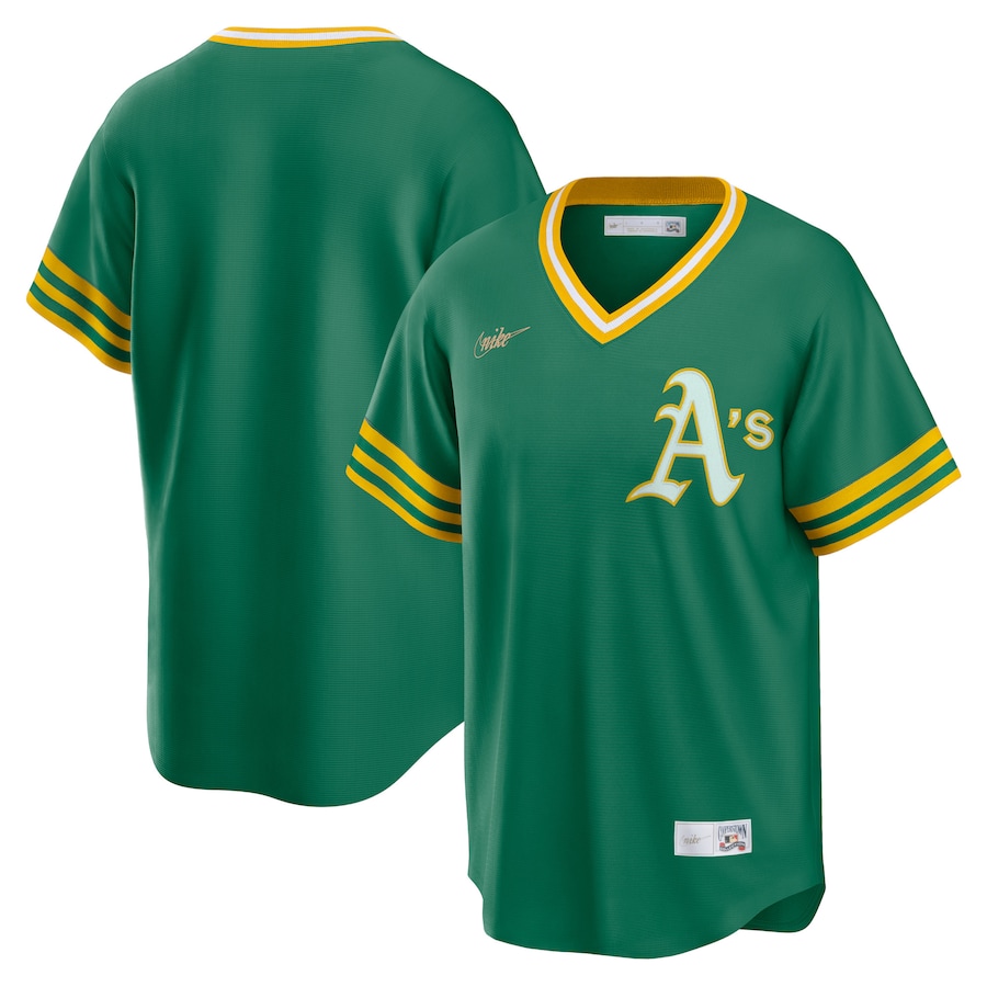 Oakland Athletics Road Cooperstown Collection Team Jersey Kelly Green