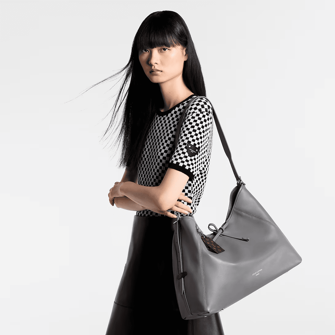 Louis Vuitton Carryall Dark Mm Gris Trianon 39cm/15.4in M12583