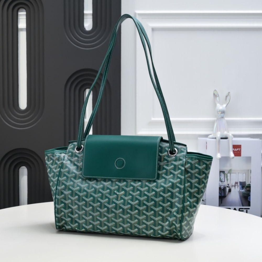 GOYARD ROUETTE SOUPLE BAG GREEN 31CM