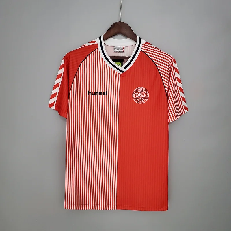 Retro 1986 Denmark home Football jersey retro