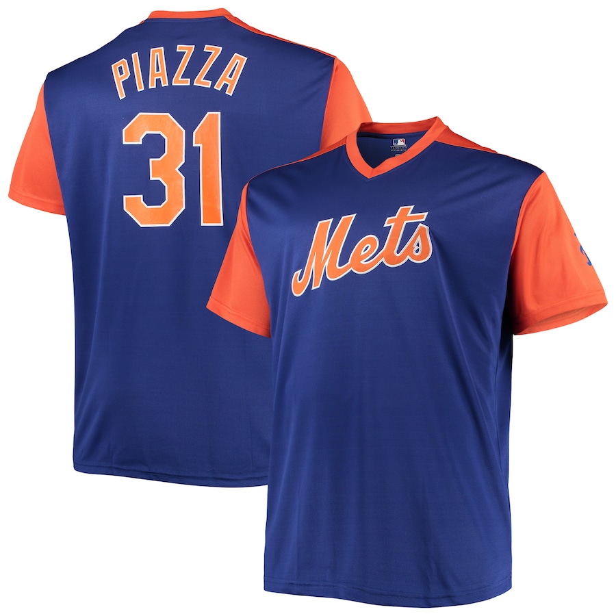 Mike Piazza New York Mets Cooperstown Collection Player Jersey Royal/Orange