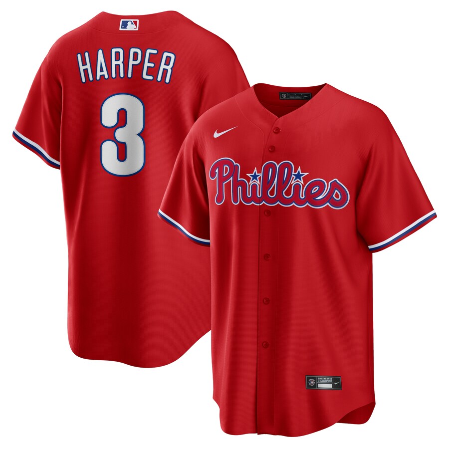 Bryce Harper Philadelphia Phillies Alternate Player Name Jersey Red