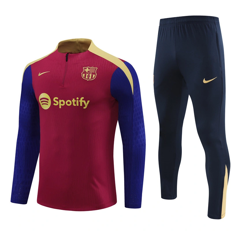2024-25 Barcelona Half-Pull Training Suit Jersey Set