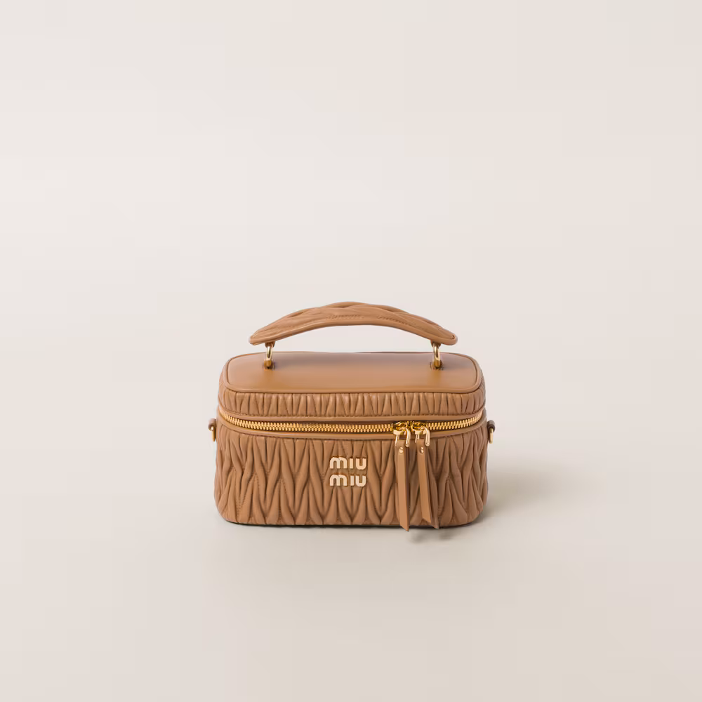 Matelassé nappa leather shoulder bag