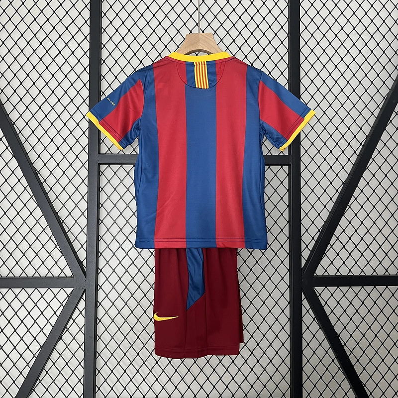 Retro kids 2010-11 kids Barcelona home MESSI PIQUE IBRAHIMOUIC XAVI A.INISTA PUYOL HENRY Football jersey retro