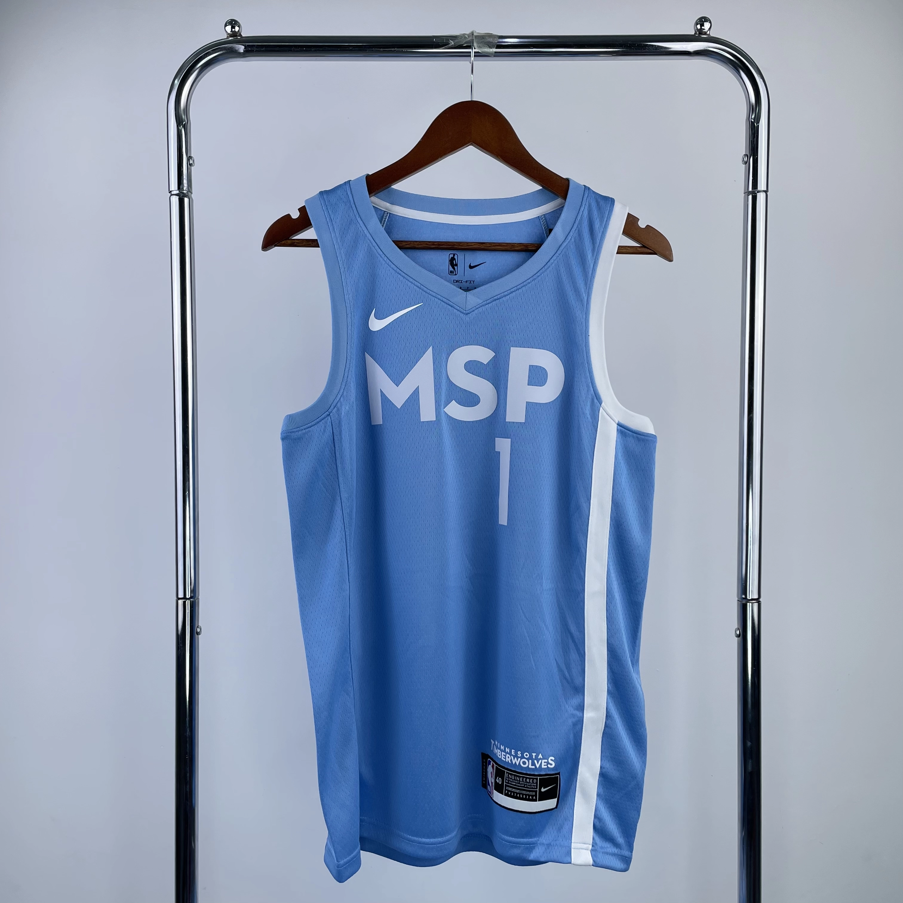 NBA Minnesota Timberwolves 1 Edwards Basketball Jersey