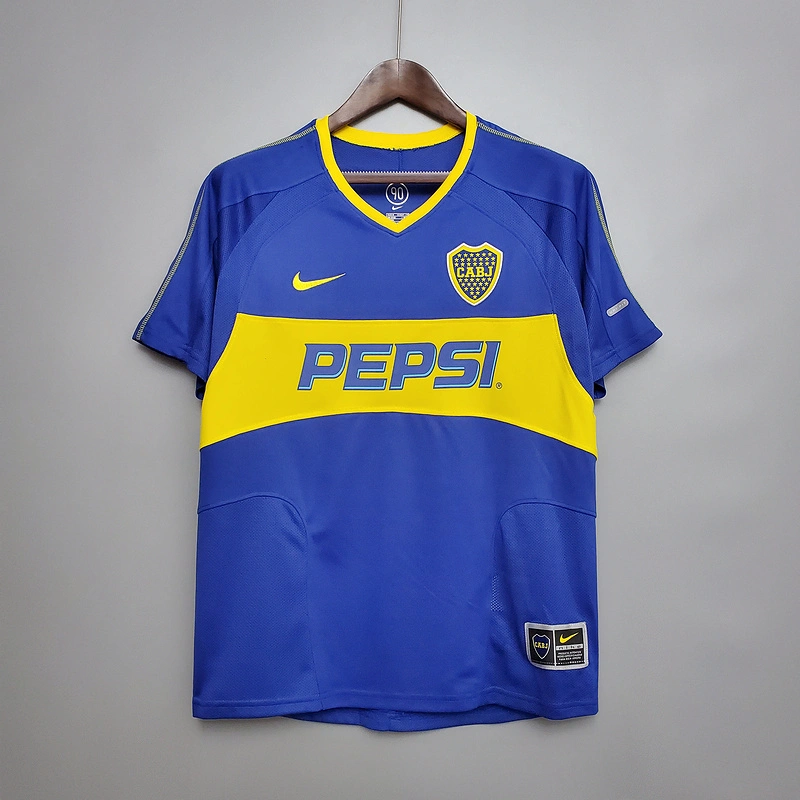 Retro 2003-04 Boca Juniors home Football jersey Retro