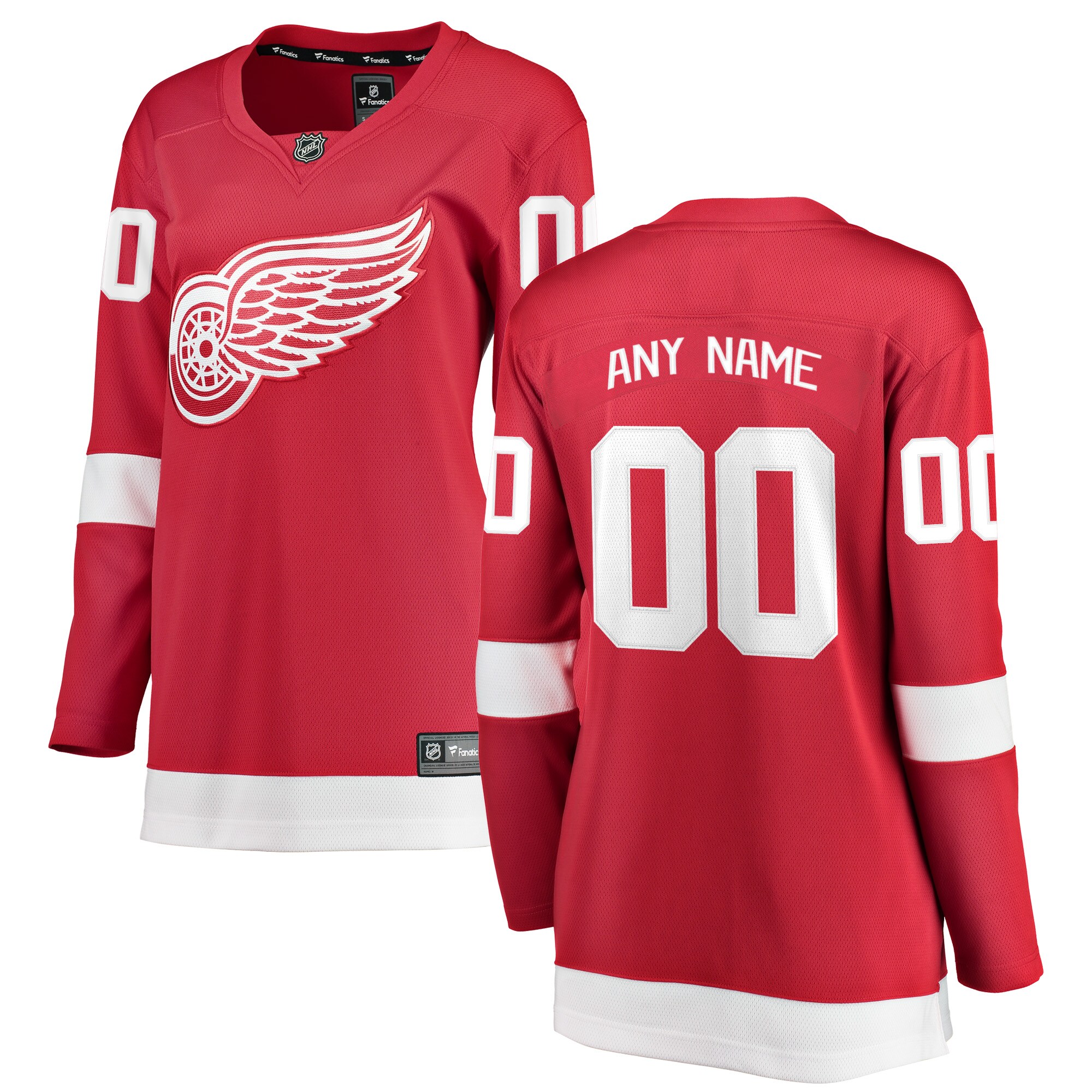 Detroit Red Wings Fanatics Women’s Home Breakaway Custom Jersey – Red