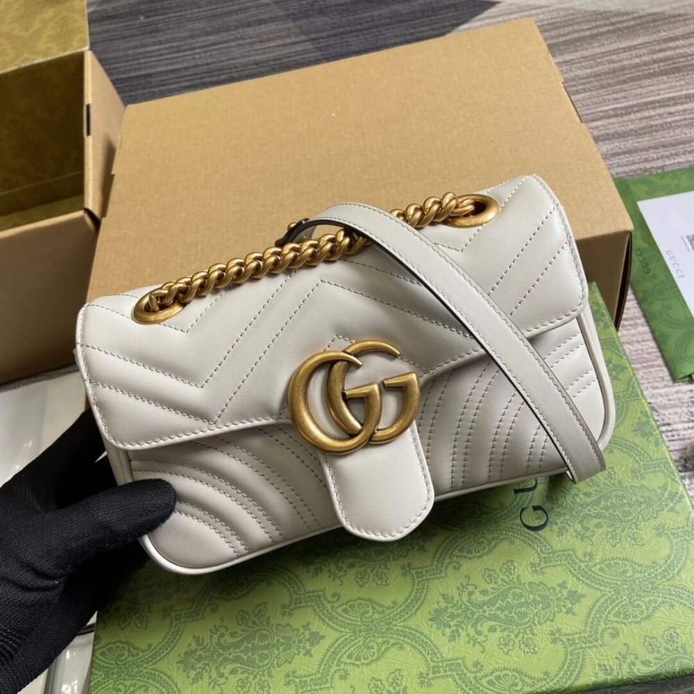 Gucci GG Marmont Matelasse Mini Bag Light Grey