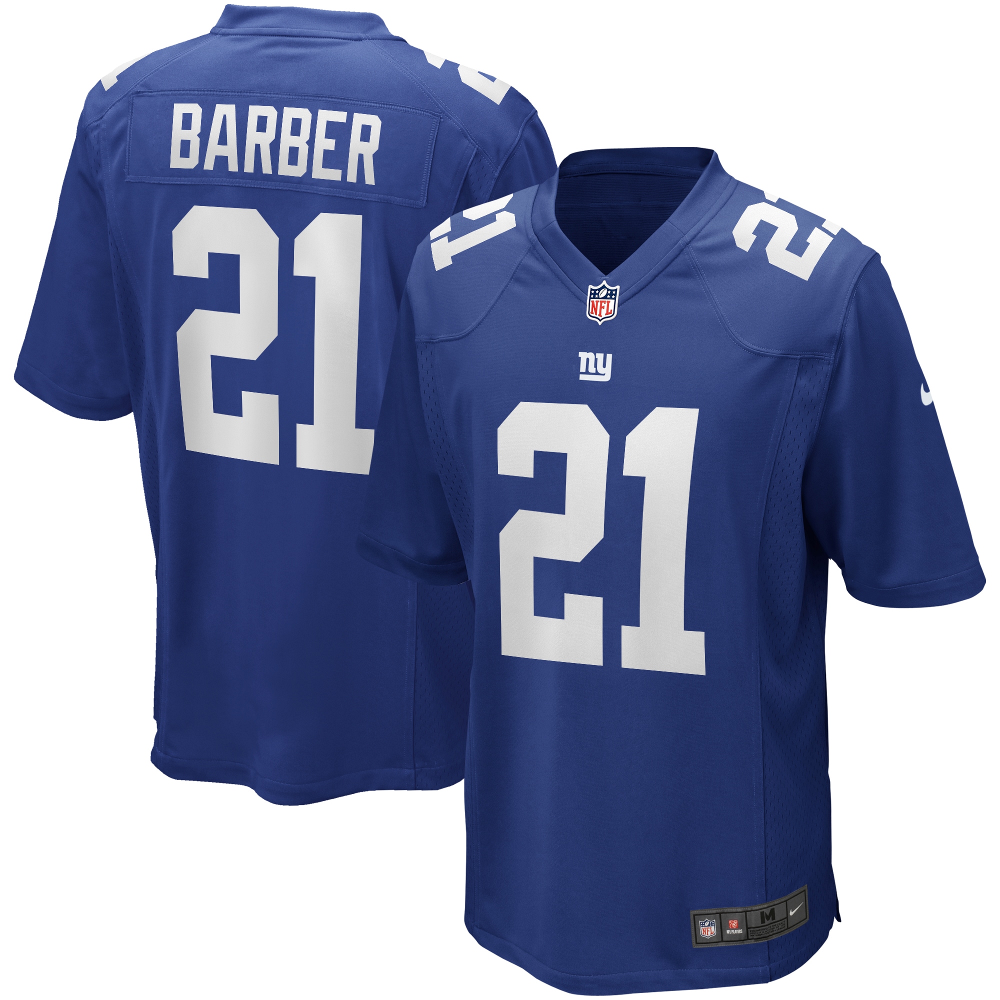Tiki Barber New York Giants Nike Game Retired Player Jersey - Royal