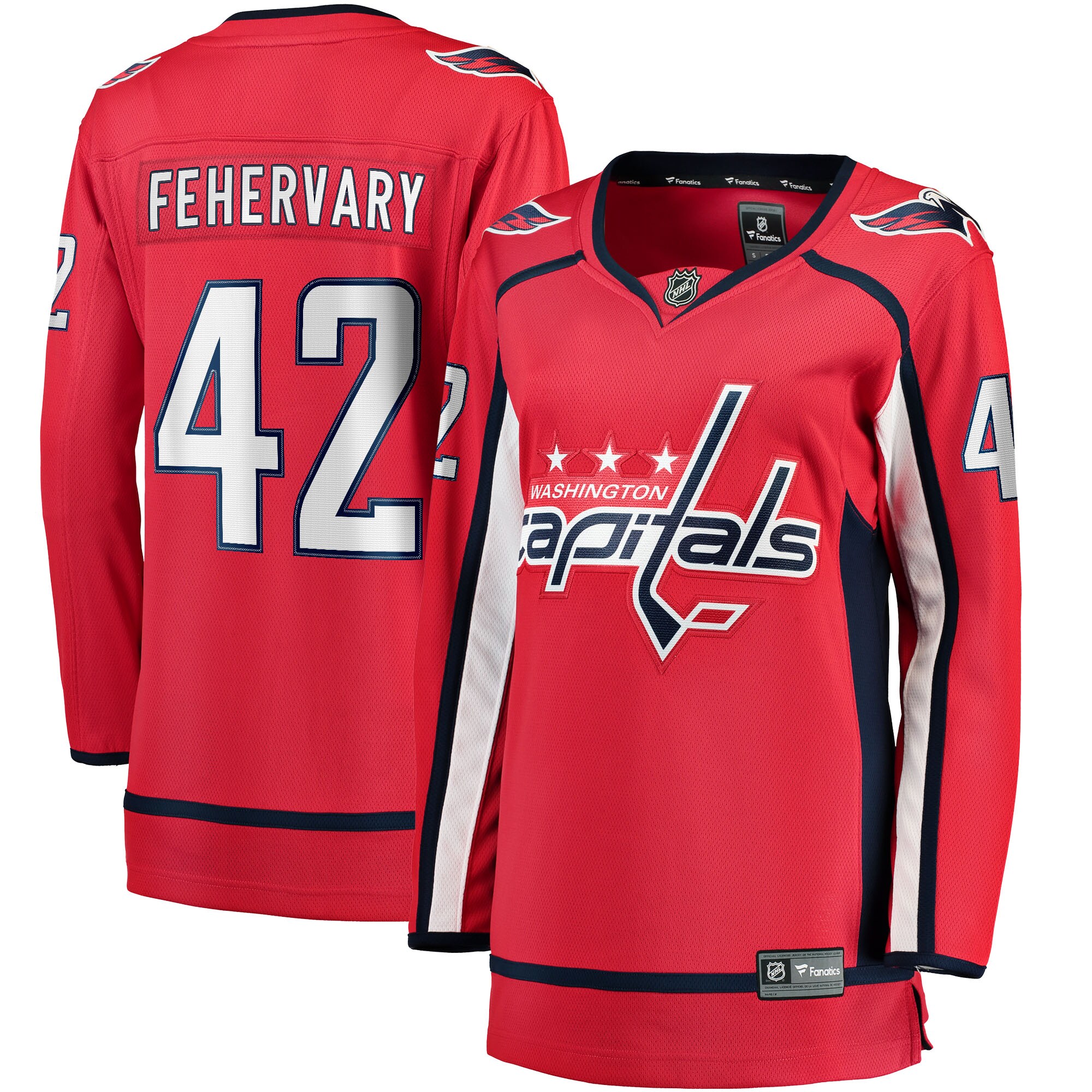 Martin Fehervary Washington Capitals Fanatics Women’s Home Breakaway Player Jersey – Red